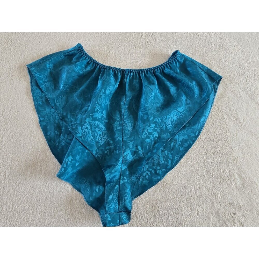 Vintage Victoria's Secret High Cut Lingerie‎ Bottoms Satin Size Small Gold Label